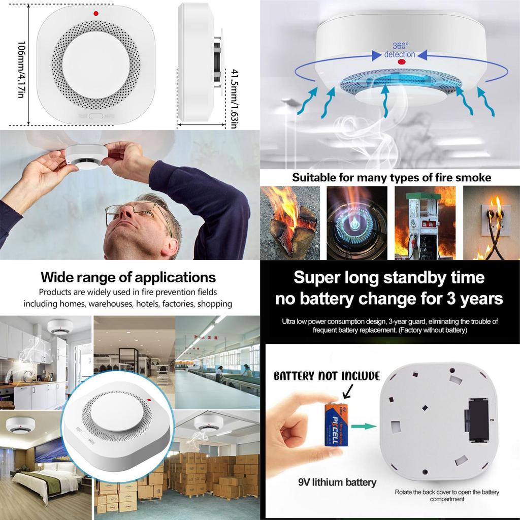 Беспроводной датчик дыма для дома и коммерческого использования