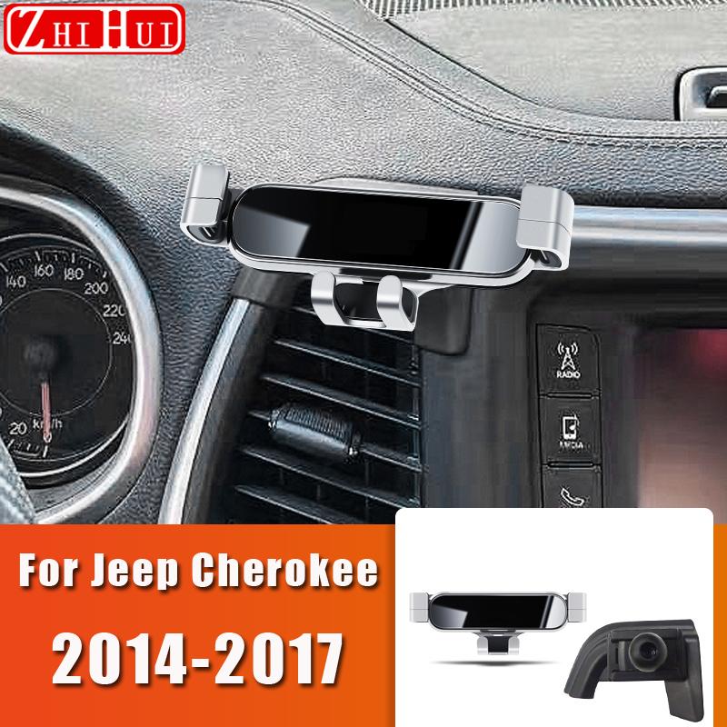For Jeep Wrangler Renegade Cherokee 2014- Car Styling Mobile Phone Holder Air Vent Mount Gravity Bracket Stand