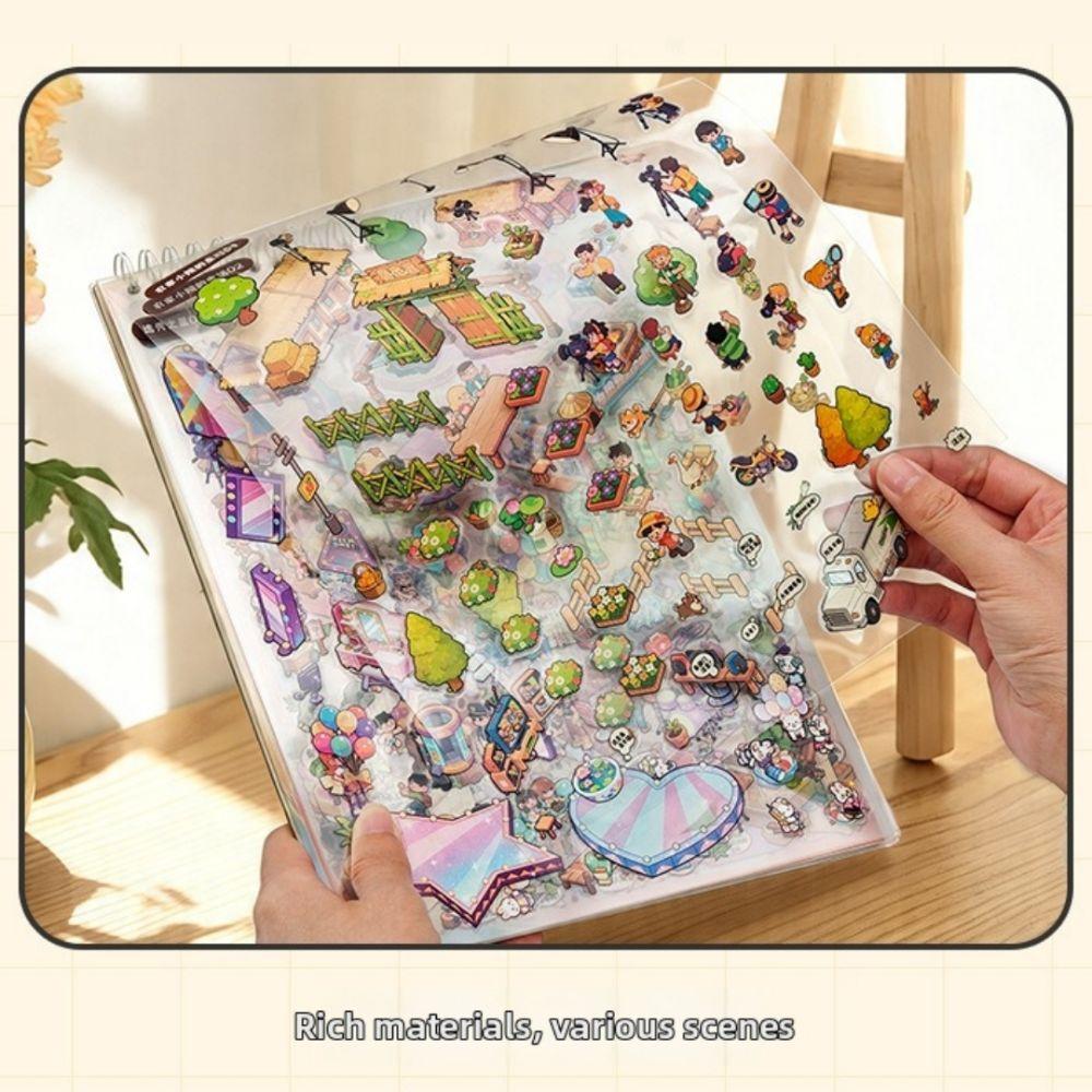Variety Show Miniature Sticker Book PET Stacking Sticker New 3D Decorative Stickers DIY Projects