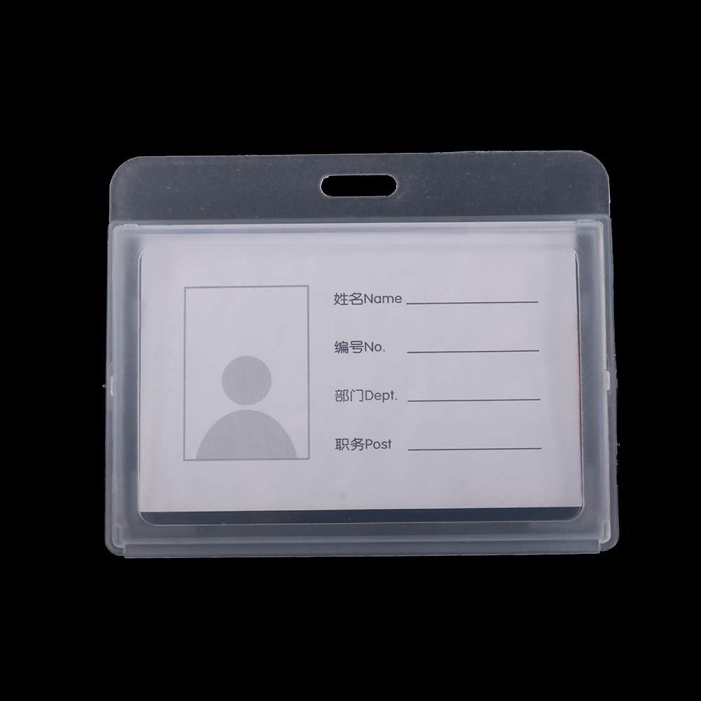Sleeve Horizontal Employee Transparent Badge Holder Name Card Cover Bank Card Holder ID Card Holder