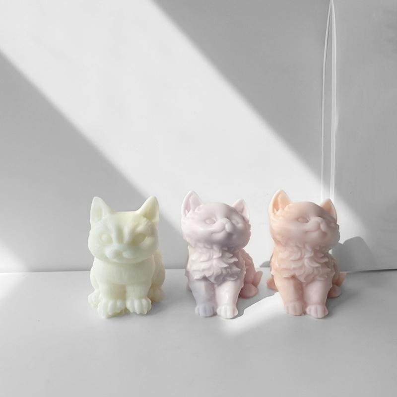 Милая Силиконовая Форма для Мыла в Форме Кошки DIY Силиконовые Формы для Свечей DIY Форма для Глины Силиконовые Формы для Изготовления Мыла Силиконовый Материал