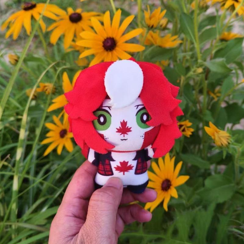 Милые Плюшевые Куклы CountryHumans 10см США Канада Чиби Хлопковые Куклы с Дизайном Национального Флага Брелок-Подвеска Для Фанатов Country Humans Коллекционный Подарок на День Рождения