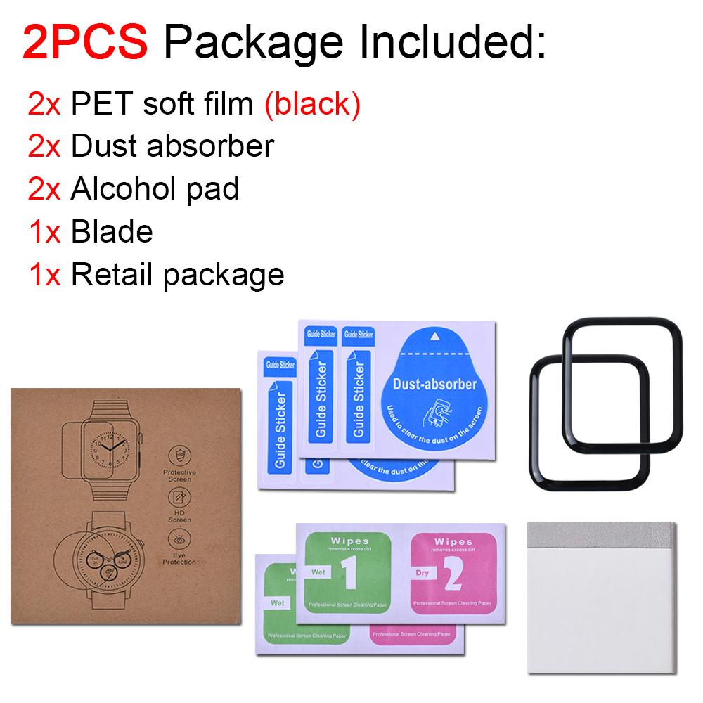 Защитная пленка для Apple Watch series 9 8 7 6 5 4 3 SE 45мм 41мм 44мм 40мм 42мм 38мм аксессуары iWatch Мягкое стекло Пленка Чехол
