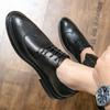 FashionNew Мужские дышащие кожаные туфли из черной мягкой кожи с мягкой подошвой Весна/Осень Лучшая мужская деловая официальная одежда Повседневная обувь