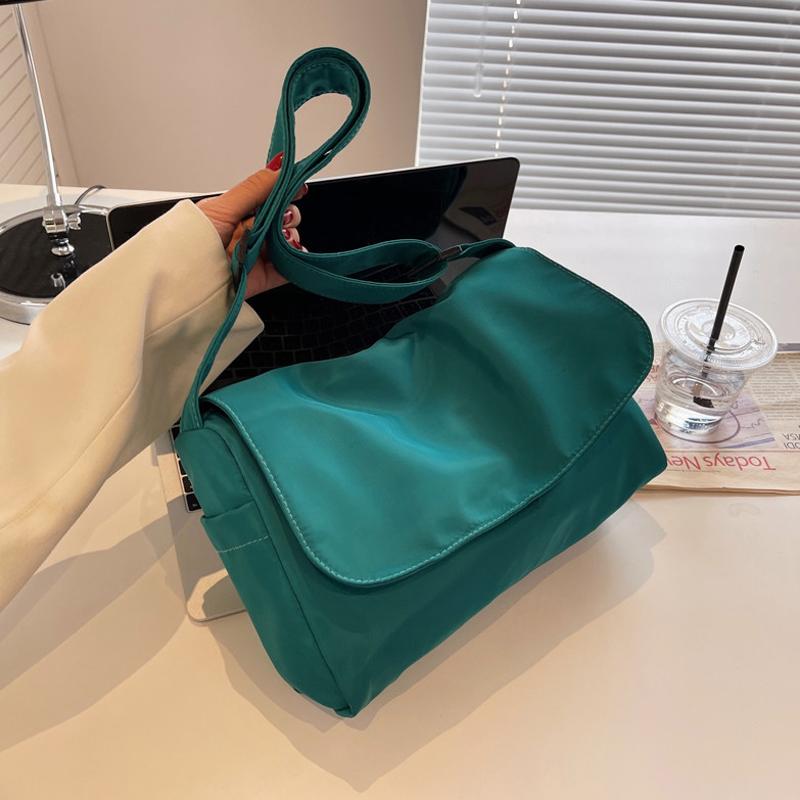 Холщовые сумки через плечо, молодежная мода, повседневная, большая вместимость, женская сумка через плечо, однотонные женские дорожные сумки-мессенджеры