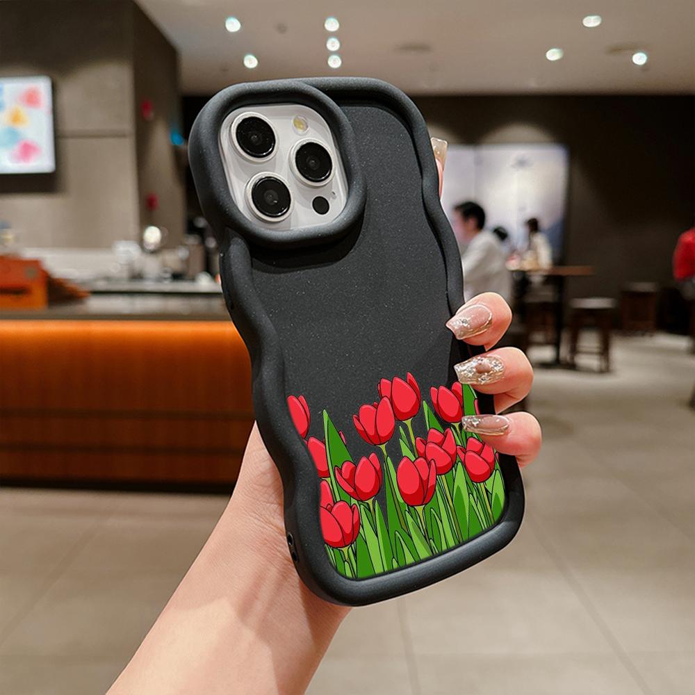 LZ16 Flower Wave Silicone Phone Cases for Samsung A15 S23 FE S24 Ultra A34 A54 A14 A55 Motorola G32 OnePlus Soft Cover