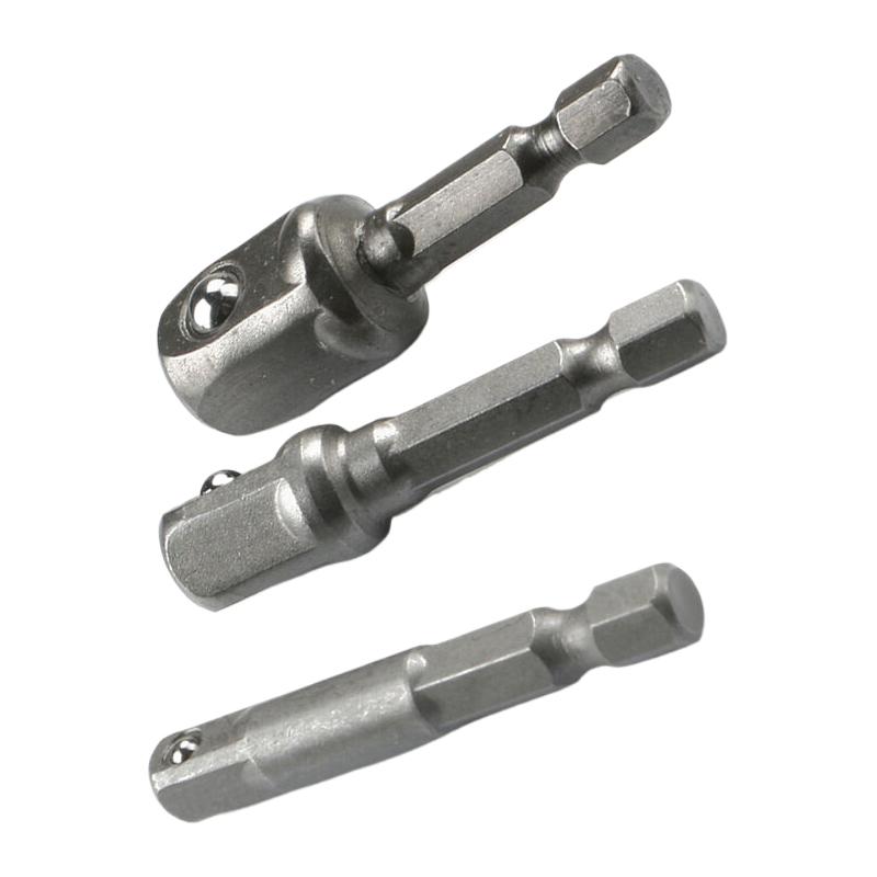 3 шт. адаптер для сверлильного патрона ударная дрель удлинитель сверла адаптер для стержня 1/4 3/8 1/2 размер сверло с шестигранным хвостовиком и квадратной головкой