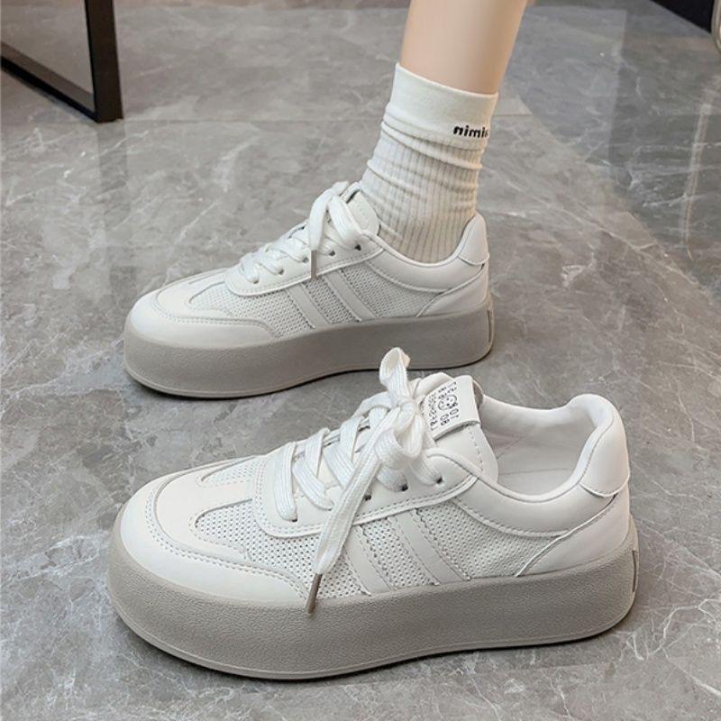 Sneakers Platform Casual Board Shoes Women's Spring and Summer New Mesh Breathable Women's Shoes Soft Sole Heightening Women