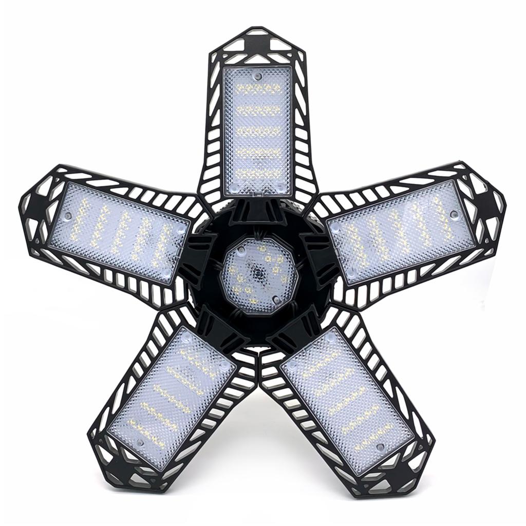 15000LM Bright LED Garage Light, 6 Glow Panels Garage Ceiling Light, Deformable LED Light for