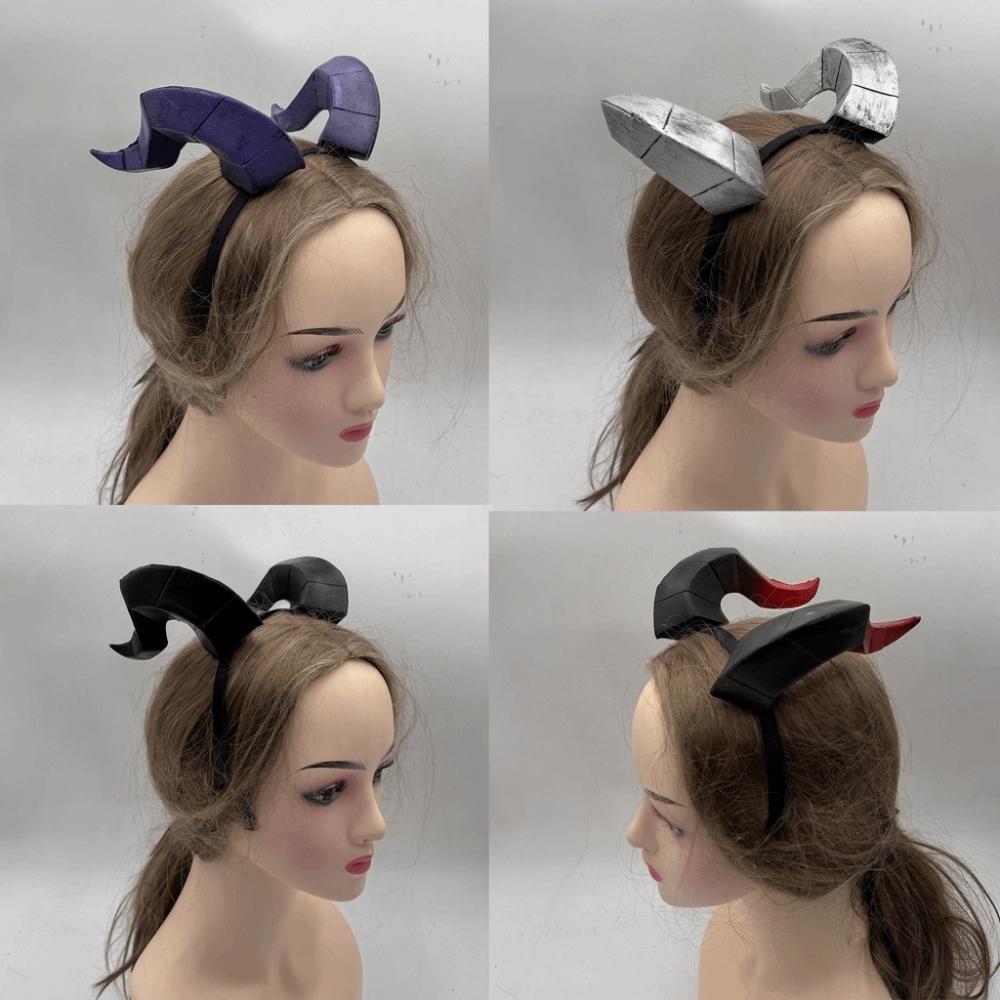 Dark Style Ox Horn Headband Animal Cow Horn Hair Hoop Demon Horns Headwear Stage Performance