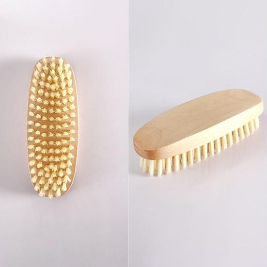 Yousheng Cleaning Brush Soft Bristles Comfortable Grip Wooden Handle Portable Scrub Brush Gentle Cleaning Tool