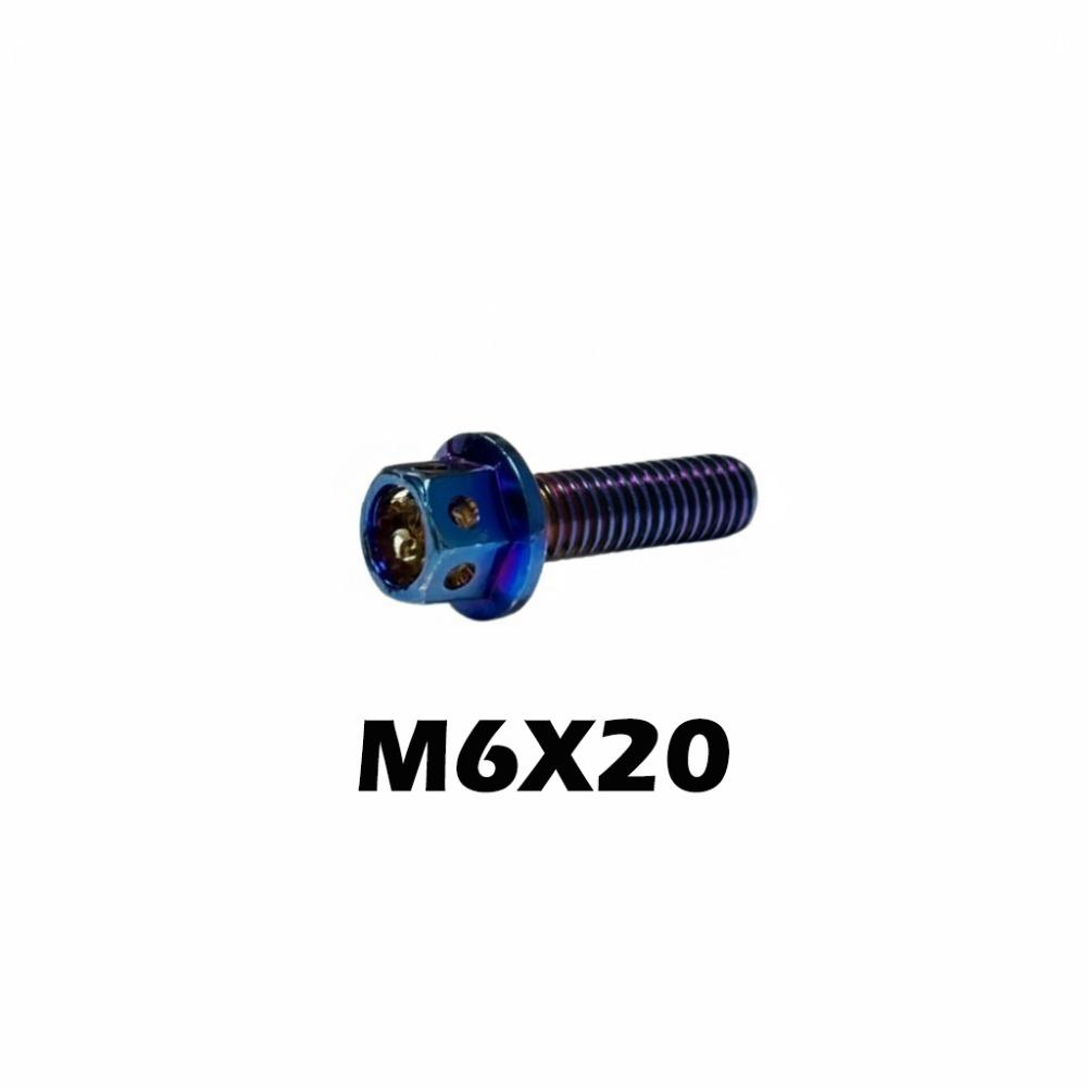 M6 Titanium Flange 10/15/20/25/30/35/40/45/50/60 Hex Head Bolts Hex Head Screws  Motorcycle