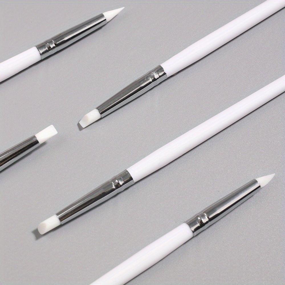 5Pcs DIY Manicure UV Gel Sculpture Nail Pen Small Head Polish Tip Manicure Tools