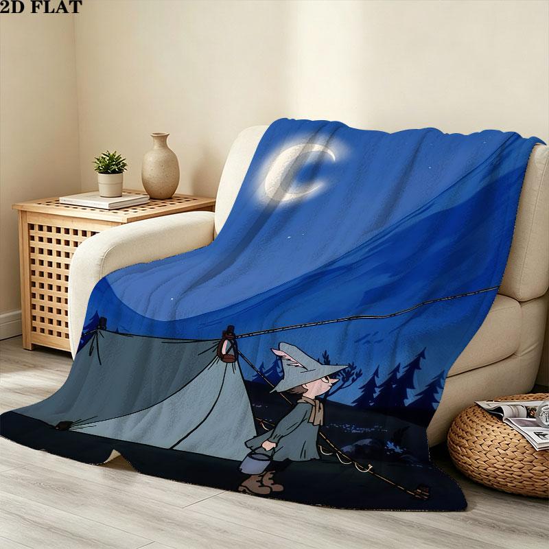 1PC Snufkin Blanket, High quality Comfortable for All Seasons, Home Decor, Warmth and Comfort