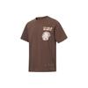 Li Ning Letter Pattern Printed Short Sleeve T-Shirt Unisex Tops Earth-Brown AHST659-2