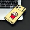 M-MINNA NO T-TABO Phone Case For IPhone 17 Air 16 E Pro Max 15 14 13 Mini 12 Pro 11 Max Plus Black Soft Shell