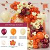 153PCS/set Thanksgiving Balloon Garland Arch Set Wine Red Orange Maple Leaf Balloon Indoor and Outdoor Autumn Party Decoration