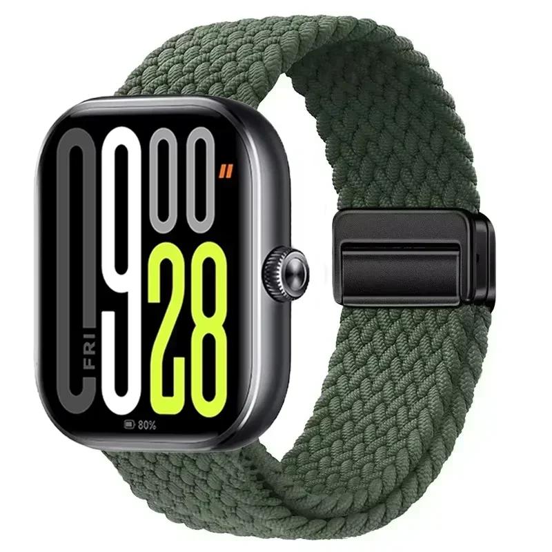 Магнитная петля для Xiaomi Redmi Watch 4 5 Ремешок Регулируемый Плетеный Спортивный Нейлоновый Сменный браслет для Miband 8 pro/9 pro ремешок