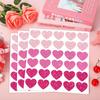 300Pcs Valentine's Day Glitter Pink Heart Stickers 1.5 Inch Sparking Adhesive Heart Stickers Arts and Crafts Decorative Envelope Seals for