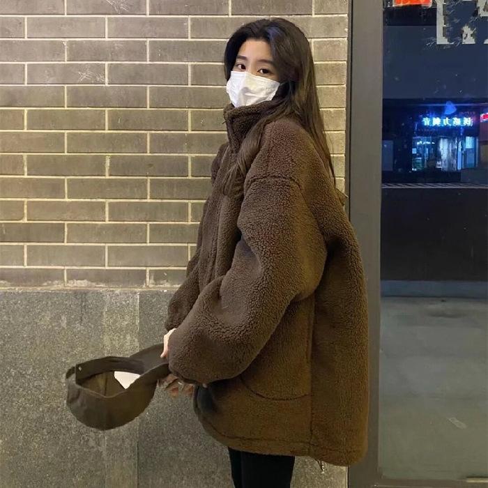 Утолщенное пальто из овечьей шерсти женское осенне-зимнее высококлассное меховое пальто стильный нишевый топ