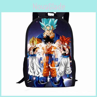 Школьный рюкзак для мальчиков с изображением персонажей Dragon Ball, изготовленный из дышащей ткани Оксфорд и обладающий большой вместимостью.