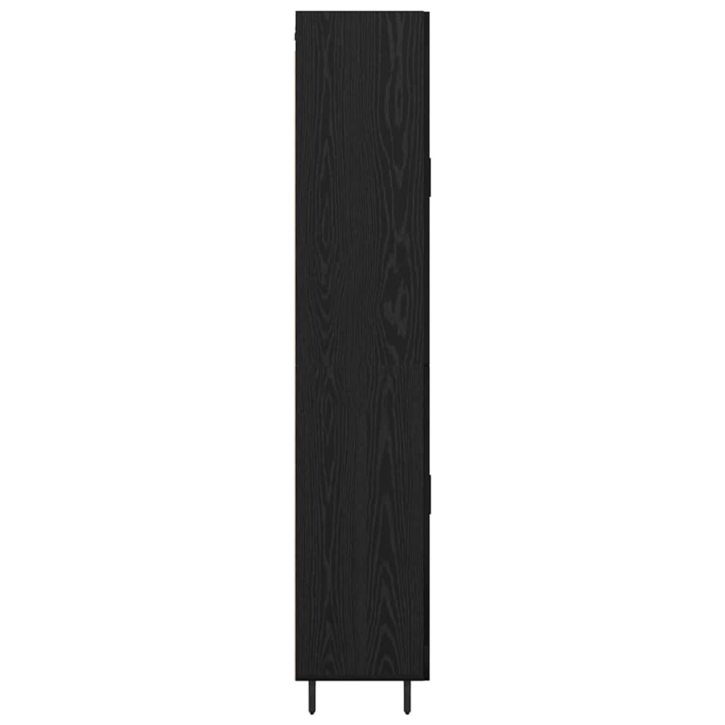 Highboard 2 pcs Black Oak Effect Wood Based Panel