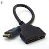 1080P HDMI-совместимый порт Male to 2 Female 1 In 2 Out Разветвитель Кабель Адаптер Конвертер