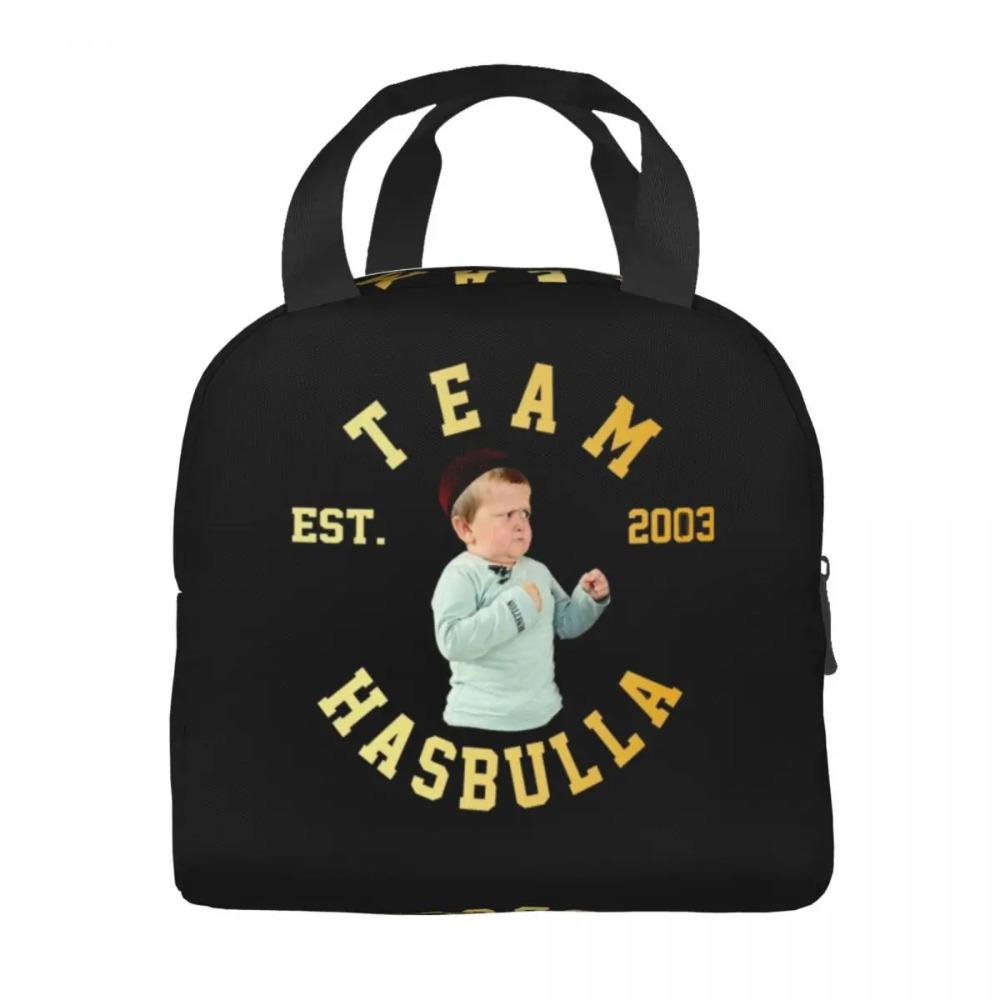Custom Hasbulla Magomedov Portable Lunch Box Women Leakproof Thermal Cooler Food Insulated Lunch Bag Office Work