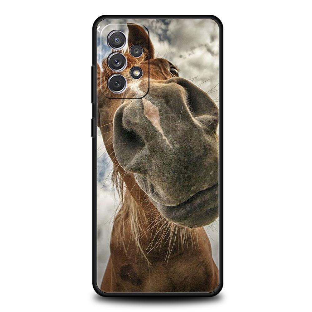 Чехол для телефона Samsung Galaxy A15 A13 A51 A71 A41 A31 A21S A03S A05 A35 A32 A55 A23 A25 A33 A53 A73 5G Лошадь Животное ТПУ Чехол