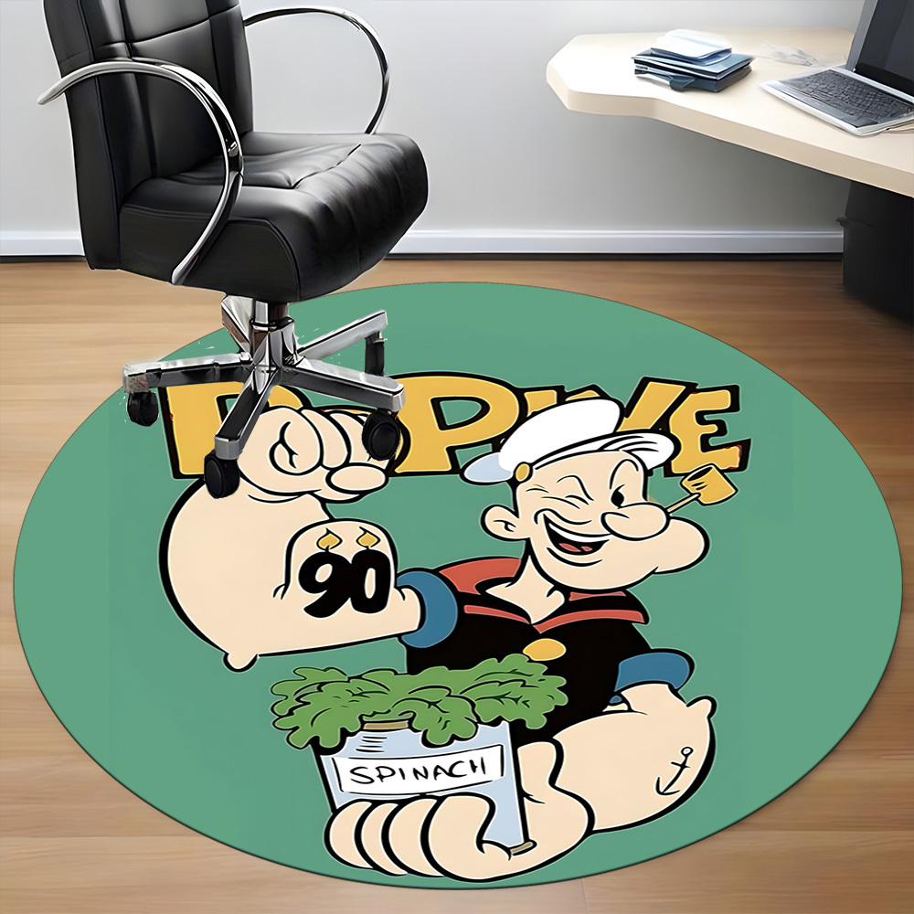 1 шт. Круглый ковер Popeye для офиса, спальни, гостиной, домашний декор, декор комнаты, Offic a1016173