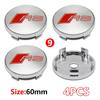 4Pcs 56mm Wheel Rim Hubcap Identity Overlay For Audi RS  B8 B9  S A3 8V A4A6 C7 C6 A5 Q3 Q5 Q7 A1 Motorsport Tuning Accessory