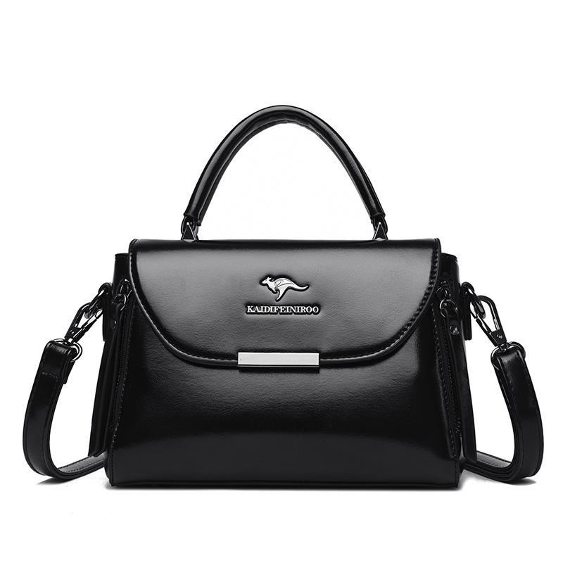 Middle-aged Women's Bag Mom Bag Fashion Soft Leather Large Capacity Single Shoulder Crossbody Bag