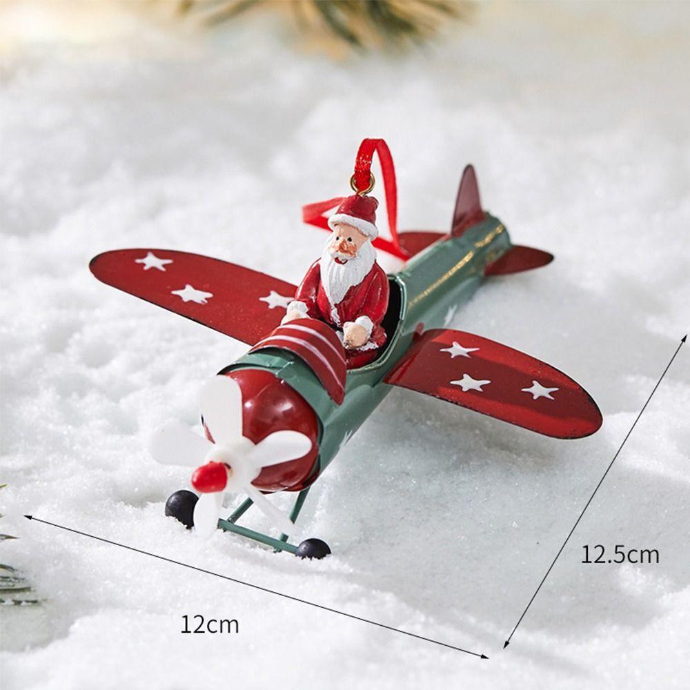 Santa Claus Airplane Christmas Hanging Decoration Mailbox Christmas Tree Ornament