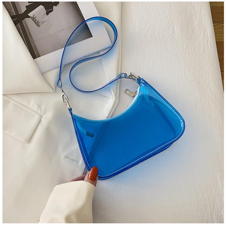 2025 женская модная прозрачная сумка на одно плечо Jelly - летний тренд в корейском стиле
