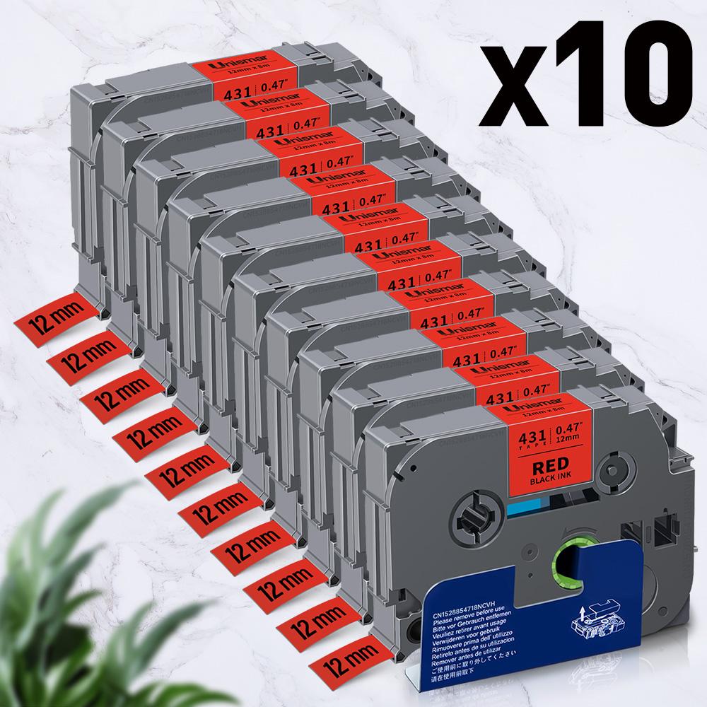 5PK/10PK 6/9/12mm TZe231 Compatible for Brother P-touch TZe221 TZe211 TZe-White-Tape Lamination Label for Brother PTH110 Printer