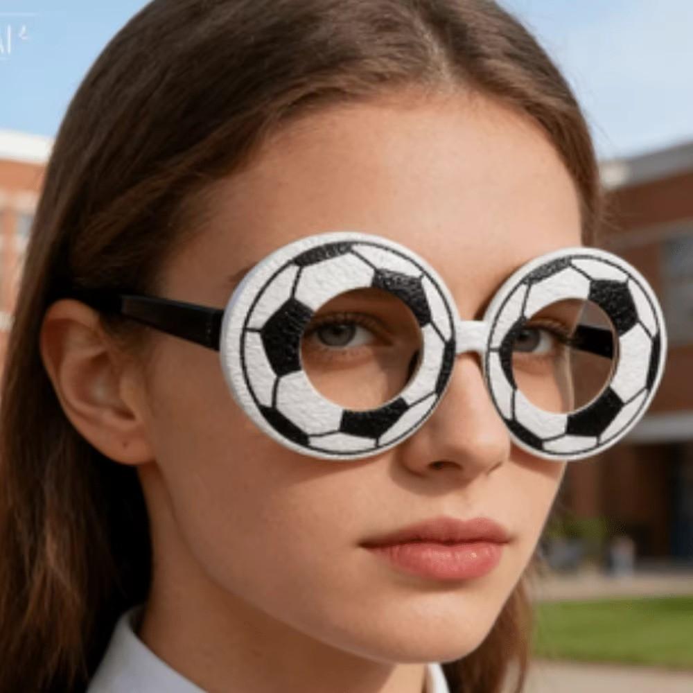 Plastic Temple Arms Soccer Ball Glasses Soft Felt Novelty Party Glasses Football Carnival