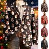 Men's Ugly Christmas Corduroy Warm Pocket Suit Jacket Cardigan Men's Casual Suit