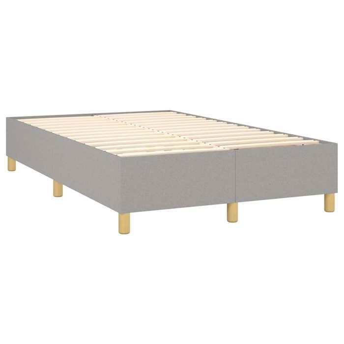 Maison Exclusive - Sommier à lattes de lit et matelas gris clair 120x190 cm tissu