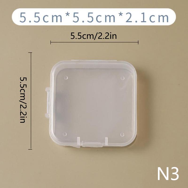 10Pcs Plastic Box Case For Puff Transparent Sponge Puff Portable Travel Cosmetic Bags Cosmetics Storage Case