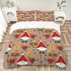 3Pcs Christmas Gnome Bedding Sets For All Sizes New 3D Printed Bed Cover Comforter Duvet Cover Pillowcase Bedroom Decoration