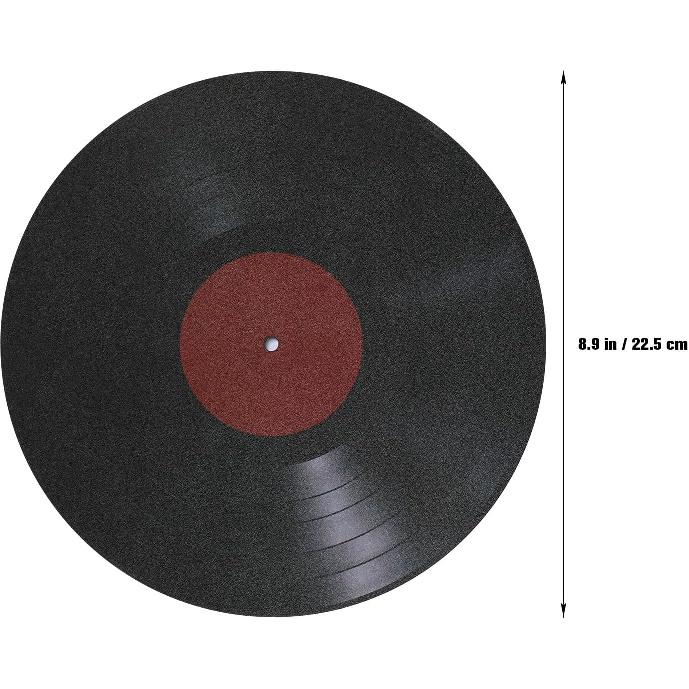 8Pcs Decorative Vinyl Records Wall Decals PVC Vintage Decor Records Wall Sign Crafts Artwork Bar Disc for Music Party Decorations Artist Studio