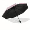 My Melody,April Automatic Folding Umbrella Simple 8 Rib Design, Bright Cartoon Pattern, Durable Iron Frame, Suitable For Travel, Outdoor, Be