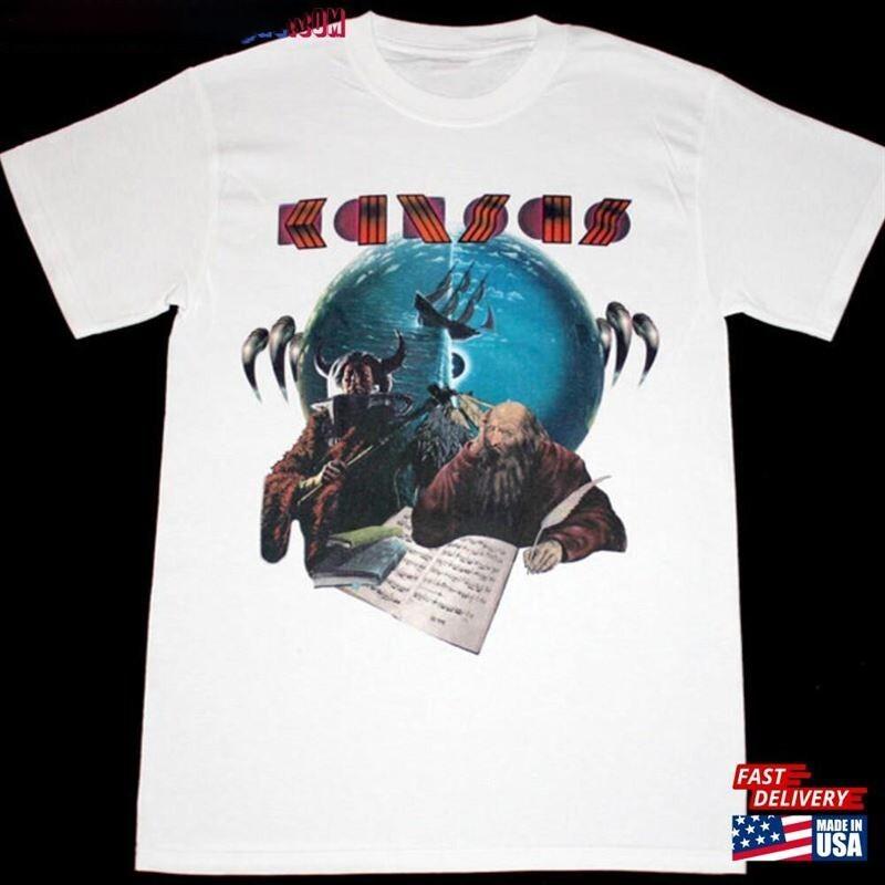Kansas Rock Band Point Of Know Return Monolith Album T-Shirt White NI1261 Unisex T-Shirt