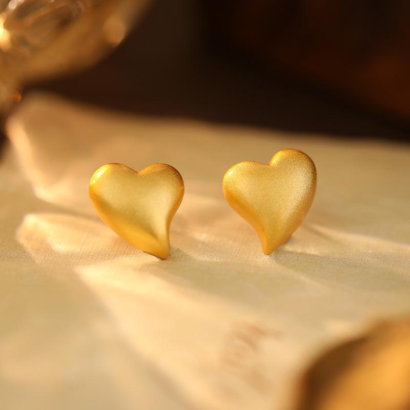 Серьги Banyan Tree S925 Silver Gold Frosted Love для женщин — необычный дизайн, небольшие и элегантные летние украшения высокого класса.