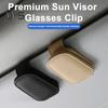 Изысканное мастерство, зажим для автомобильных солнцезащитных очков, стабильный, легкий, солнцезащитный козырек премиум-класса, зажим для очков, автомобильный магнитный зажим для вешалки для очков из натуральной кожи