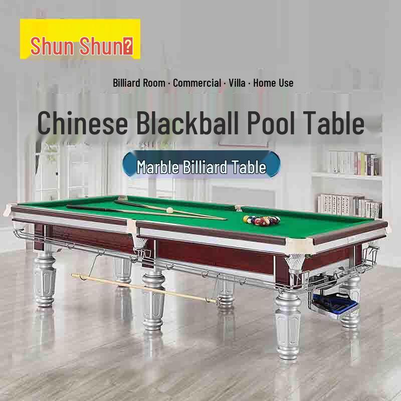Shunshunni Marble Top Chinese 8-Ball Pool Table