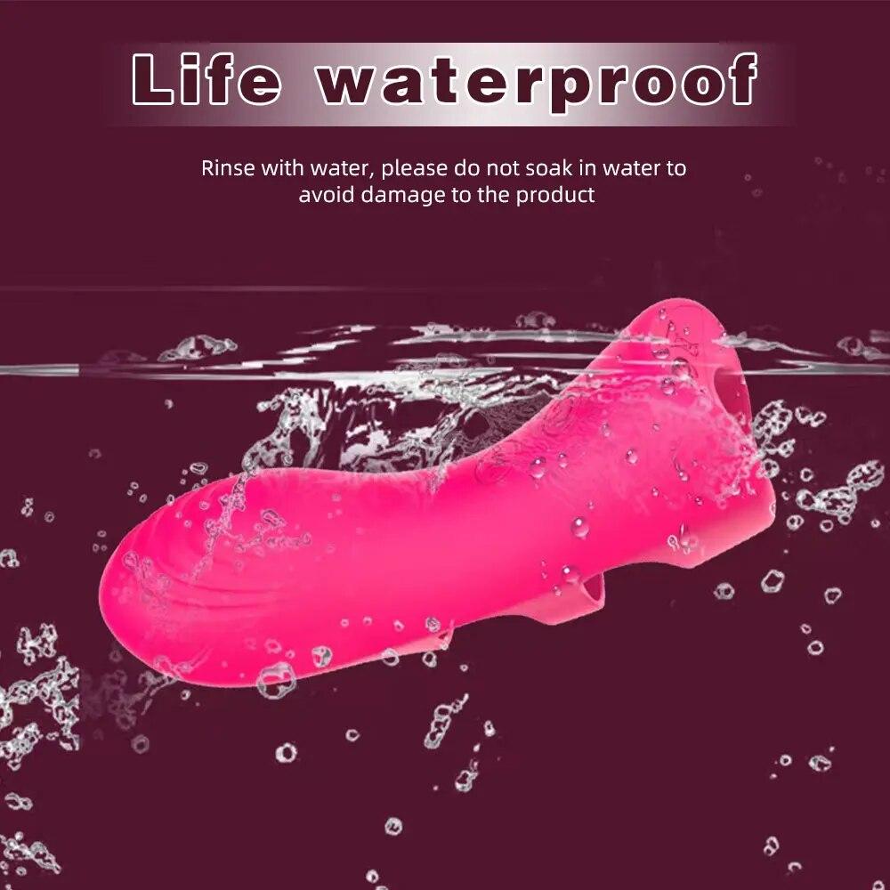 Палец-вибратор с рукавом G Spot, массажер для оргазма, стимулятор клитора, секс-игрушки для взрослых для женщин, пара, женская мастурбация, вибраторы