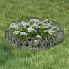Vilde Graphite Plastic Decorative Garden Fence Palisades Set 300 cm 6-Piece