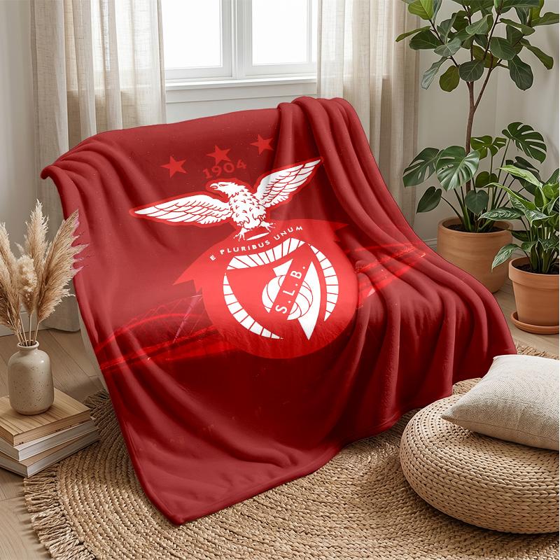 Benfica Theme blanket Soft Flannel Fleece Blanket Warm Lightweight Throw Blanket for Home Sofa Bed