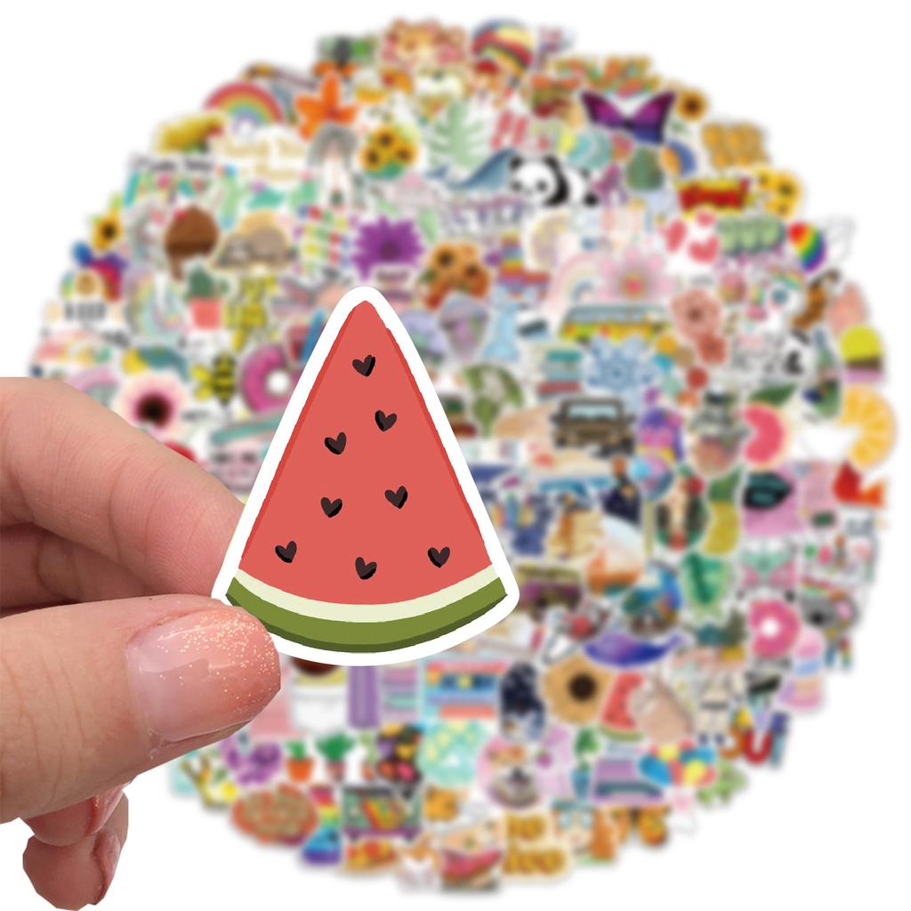 200 Популярных наклеек в стиле граффити в свежем стиле, чемодан, гитара, без клея, водонепроницаемые наклейки